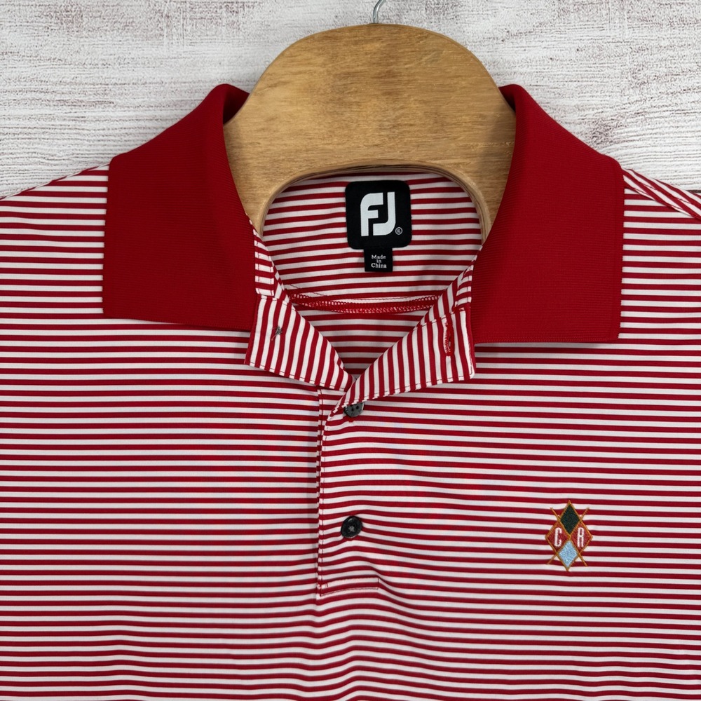 FootJoy Golf Polo Shirt XL‎ Striped Athletic Stretch Short Sleeve Performance